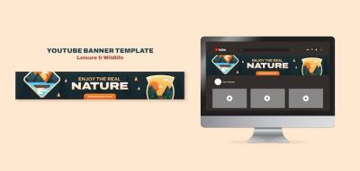 Leisure and Wildlife YouTube Banner Template – Free Download