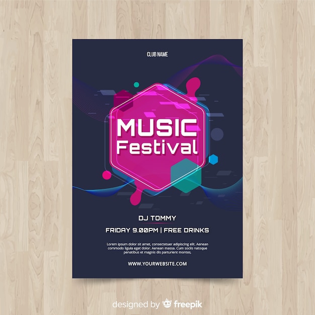 Abstract Music Festival Poster – Free Download for Stunning Visuals