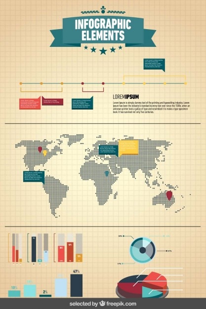 Vintage Infographic Elements – Download Free Stock Photos