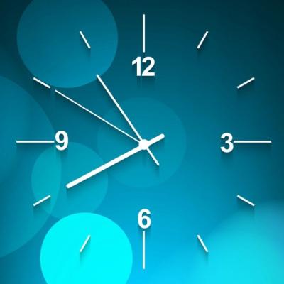 Blue Wall Clock Background – Free Stock Photo for Download