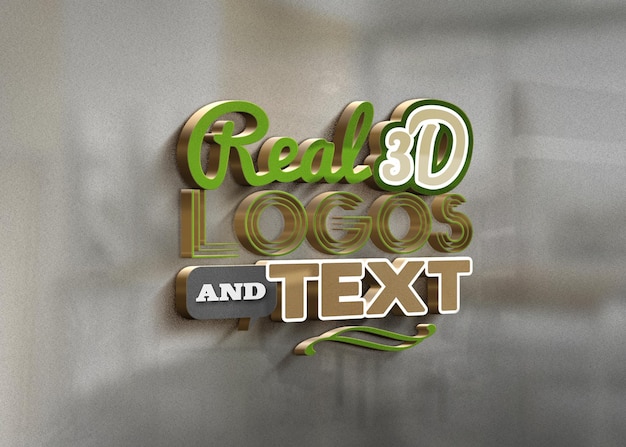 3D Wall Logo Mockup – Free Download of High-Quality Stock Photo