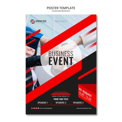 Abstract Business Poster Template – Download Free Stock Photo