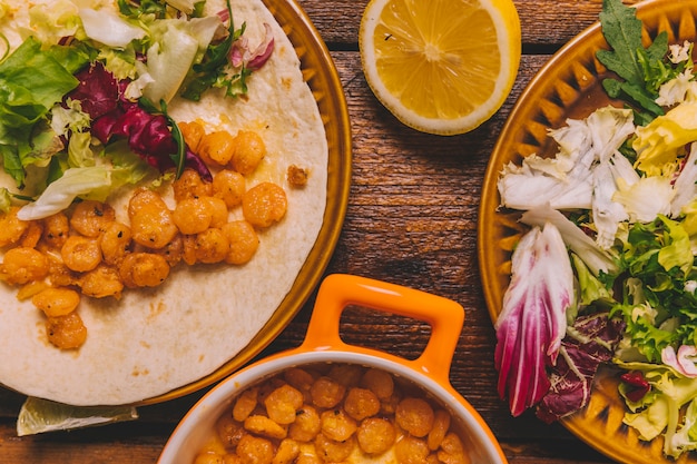 Delicious Corn Dish with Vegetables on Table – Free Stock Photo for Download