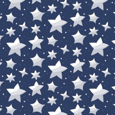 Silver Stars Pattern in Flat Design – Free Download