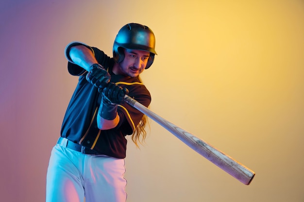 Confident Baseball Player Pitching in Black Uniform – Free Stock Photo Download