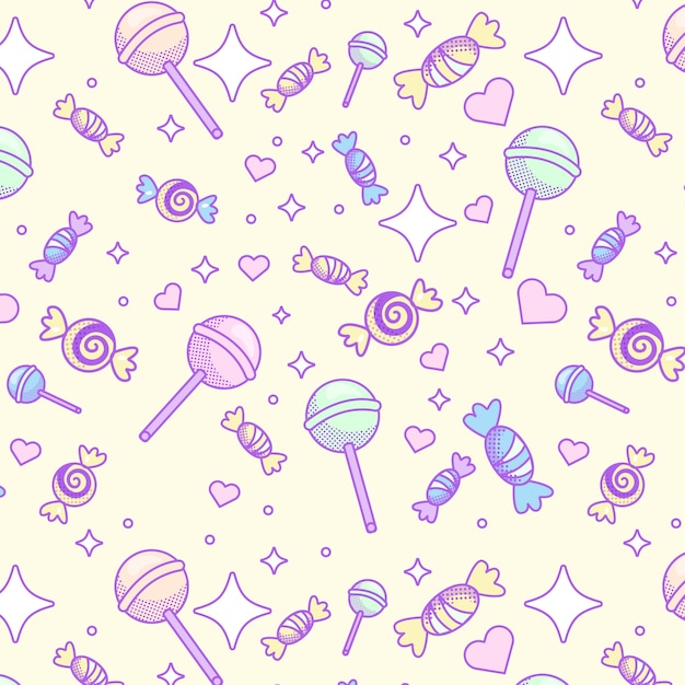 Candy Pastel Color Pattern Design – Free Download