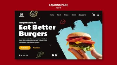 Delicious Burger Landing Page – Free Download, Free Stock Photo