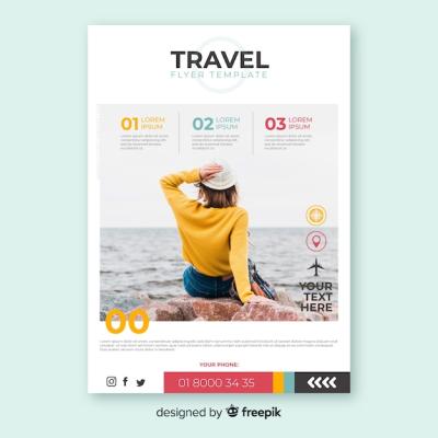 Travel Flyer Template Featuring Stunning Photography – Free Download