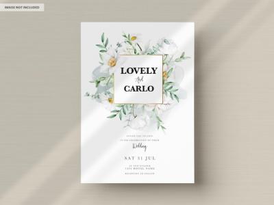 Elegant Wedding Floral Invitation Template – Free to Download