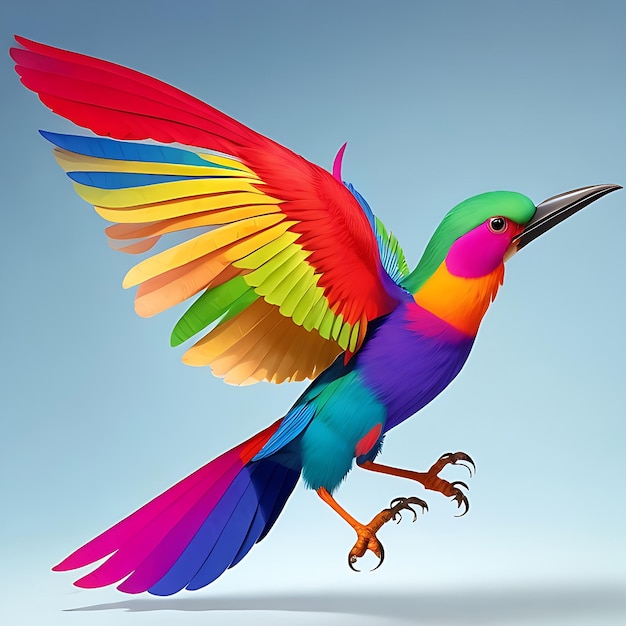 A Colorful Bird with a Long Beak in Flight – Free Stock Photo for Download