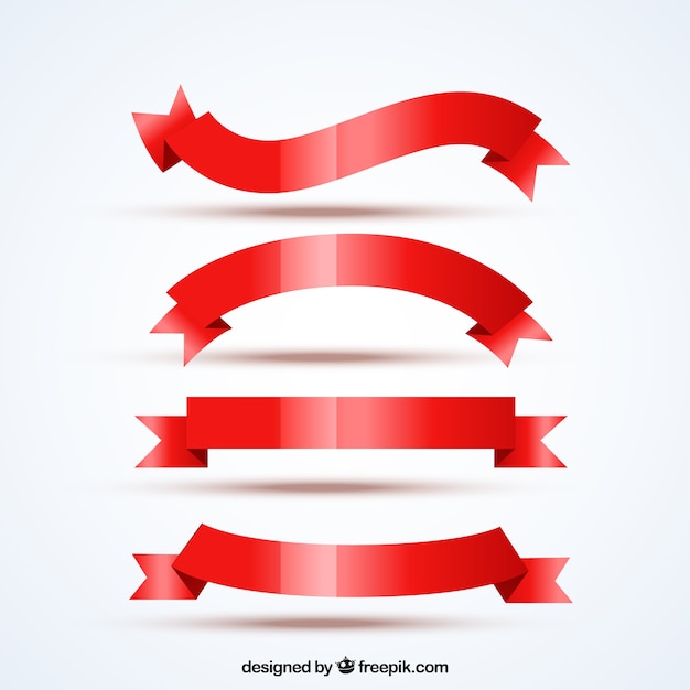 Variety of Red Ribbons – Free Download