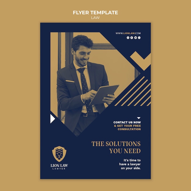 Creative Law Flyer Design Template – Free Download