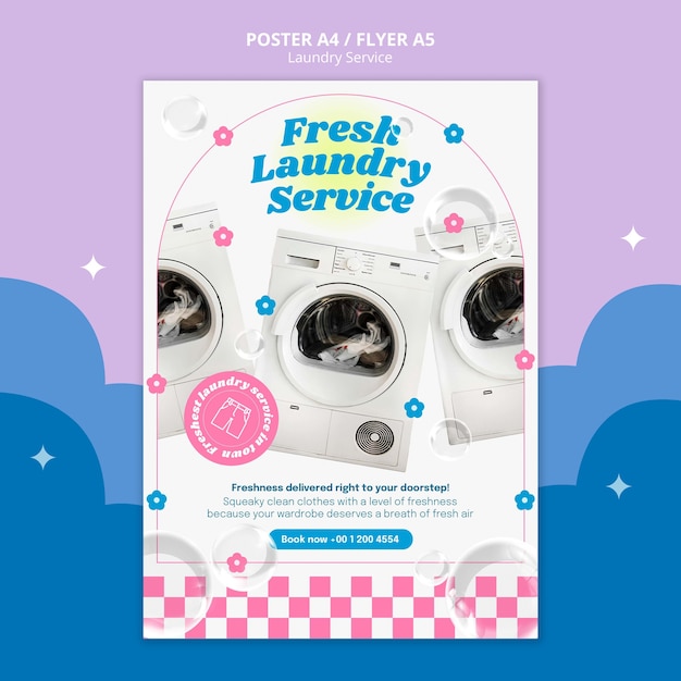 Laundry Service Template Design – Free Download