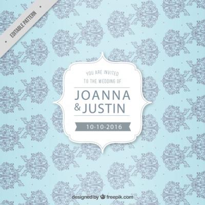 Beautiful Blue Wedding Pattern – Free Download