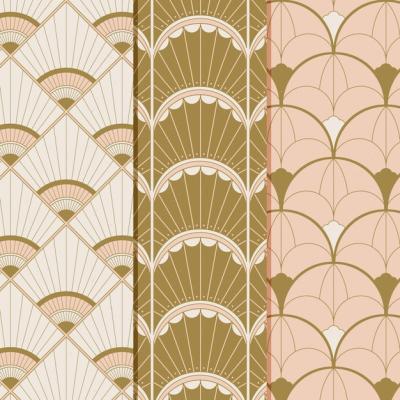 Flat Art Deco Pattern Collection – Free Download