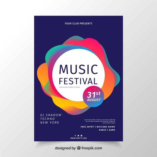 Colorful Music Poster Design – Free Download