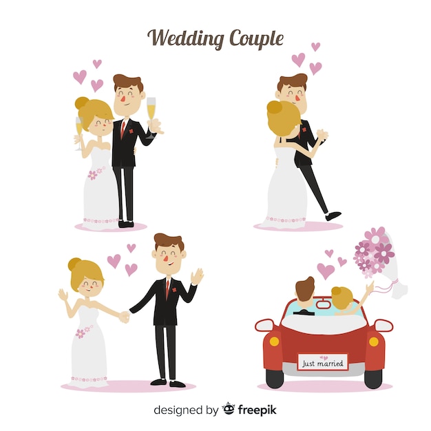 Wedding Couple Character Collection – Free Stock Photos Download