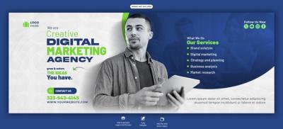 Corporate Facebook Cover Banner Template for Digital Marketing Agencies – Free Download