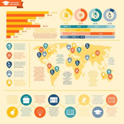 Education Infographics Set – Free Download, Free Stock Photo