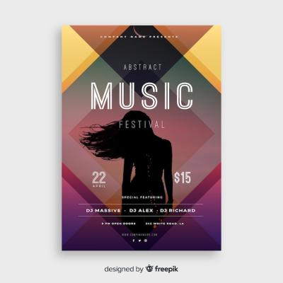 Vibrant Music Festival Poster Template – Free Download