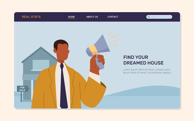 Real Estate Landing Page Template – Download Free Stock Photo