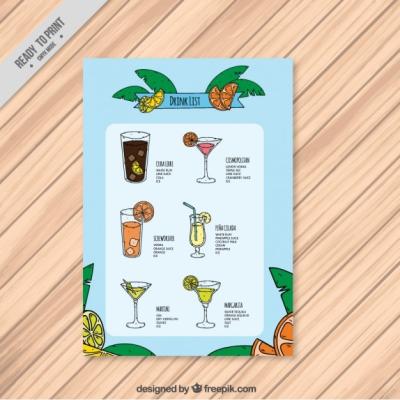 Tropical Drink List – Free Download Free Stock Photo