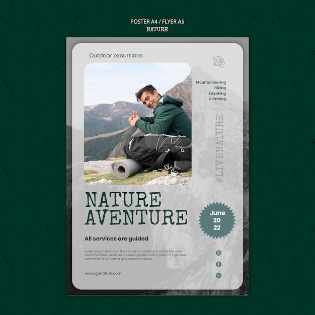 Nature Poster Template Design – Free Download