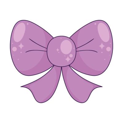 Purple Ribbon Bow – Free Download for Stunning Vector Templates