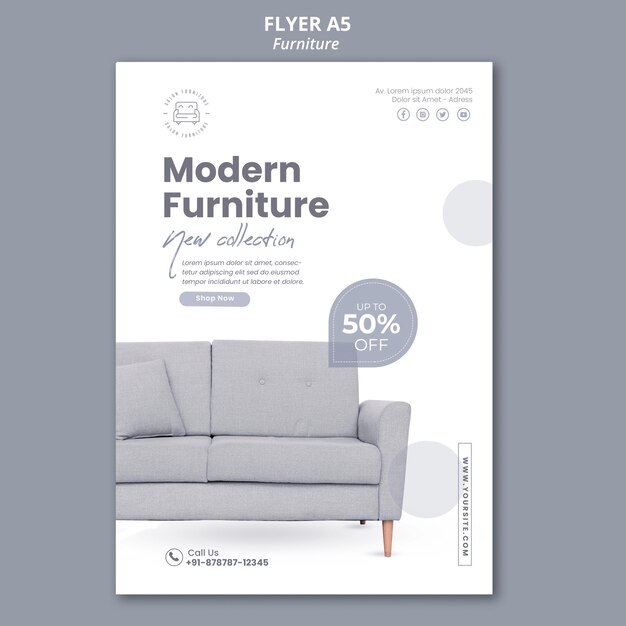 Furniture Store Poster Template – Free to Download