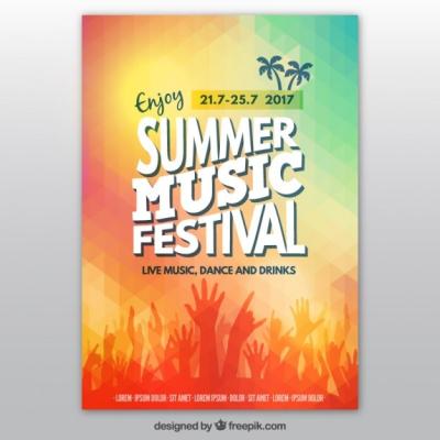 Colorful Summer Music Festival Poster – Free Download