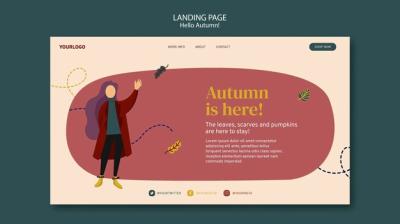 Autumn Concept Landing Page Template – Free Download