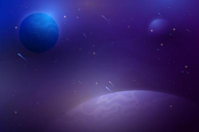 Gradient Galaxy Background with Planets – Download Free Stock Photo