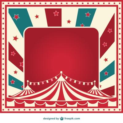 Vintage Sunburst Circus Template – Free Download