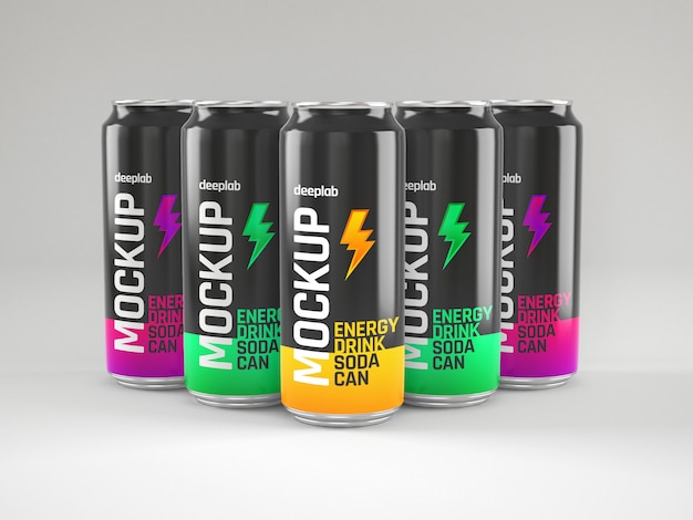 Glossy Soda Cans Mockup – Download Free Stock Photo