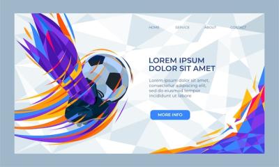 Hand Drawn Soccer Landing Page Template – Free Download