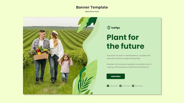 Agriculture Farm Concept Banner Template – Free Download