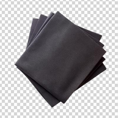 Black Paper Napkins on Transparent Background – Free Download