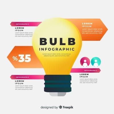 Bulb Infographic – Free Download, Download Free Stock Photo