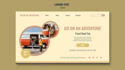 Travel Road Trip Web Landing Page – Free Stock Photo, Download Free