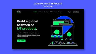 Hand Drawn Technology Landing Page Template – Free Download