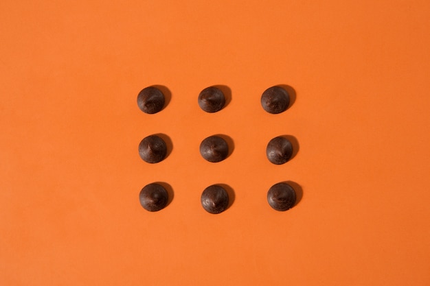 Top View of Delicious Chocolate Chip Dots – Free Download