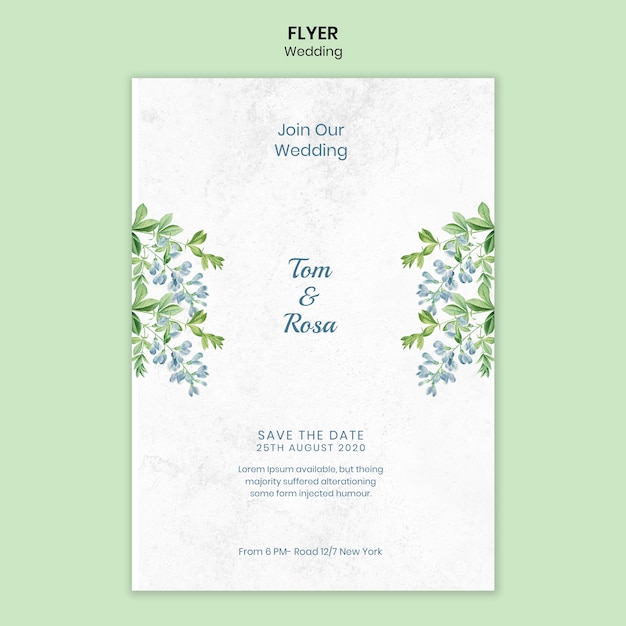 Modern Wedding Concept Flyer Template – Free Download