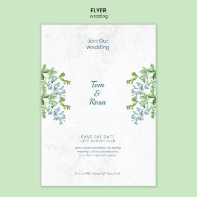 Modern Wedding Concept Flyer Template – Free Download