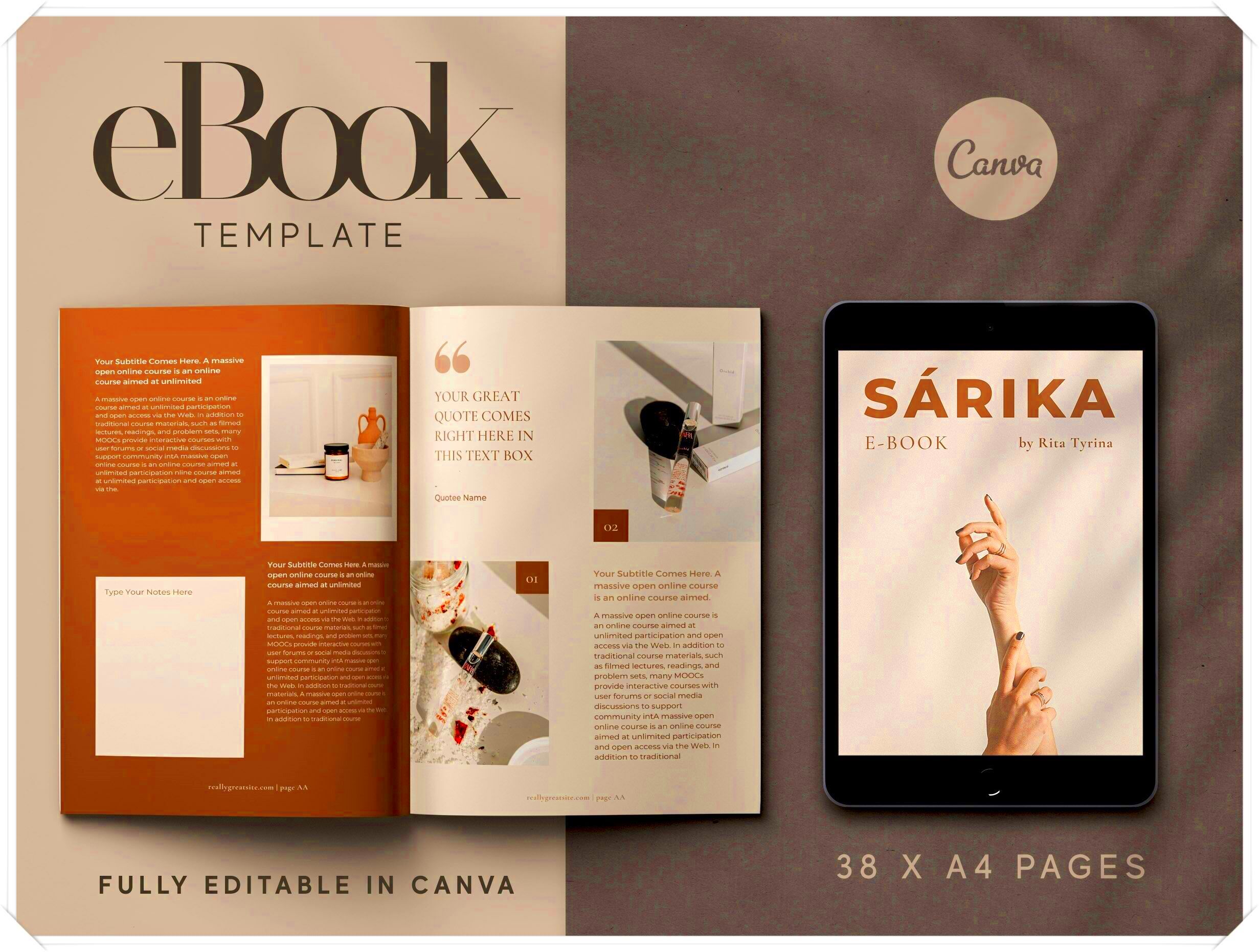 eBook Canva Template Work Book Template for Canva By iHelpUrArt 