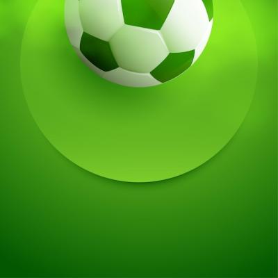 3D Soccer Ball on Green Background – Free Download