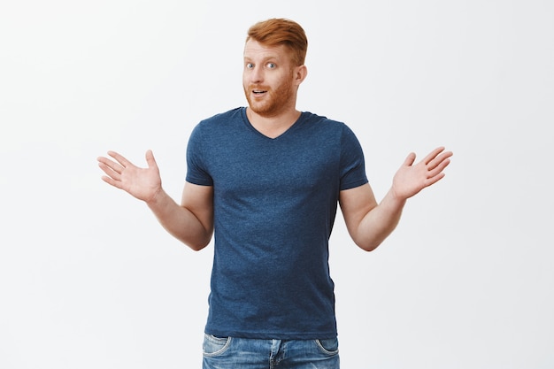 Confused Masculine Man with Red Hair and Bristle – Free Stock Photo, Download for Free