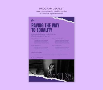 International Day for the Elimination of Violence Against Women Template Design – Free Download