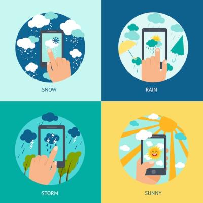 Weather Smart Phone Set – Download Free Stock Photos