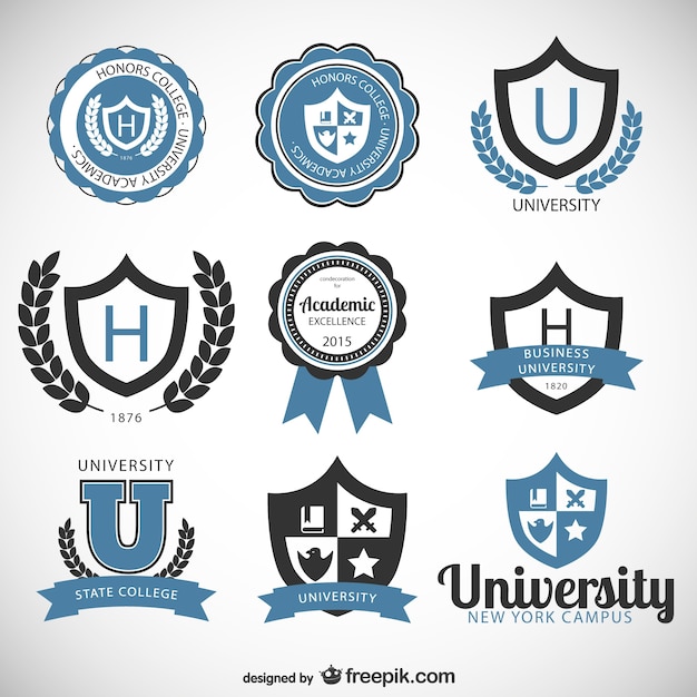 University and College Badges – Free Download