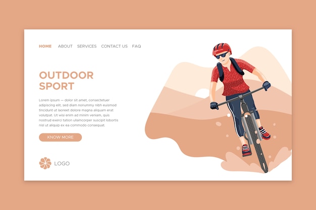 Outdoor Sport Template for Landing Pages – Free Download